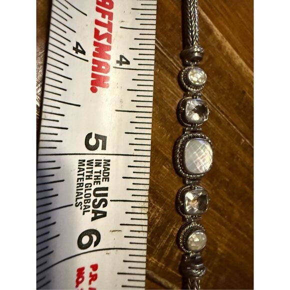 Lori Bonn Sterling Silver Multi-Gemstone Toggle Bracelet – 925 – 7.5” Adjustable - Picture 1 of 15